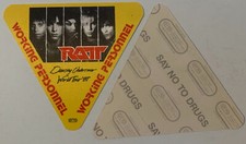 Ratt 1987 Dancing Undercover Concert Tour Yellow Working Backstage Pass