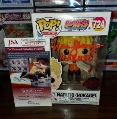 Maile Flanagan NARUTO Hokage Signed Funko Pop #724 Boruto JSA Certified