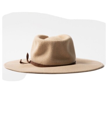 Khaki Ribbon Fedora Hat Fedora Hat Ribbon Band Belt Wide Brim Felted Outdoors Khaki  main image 4