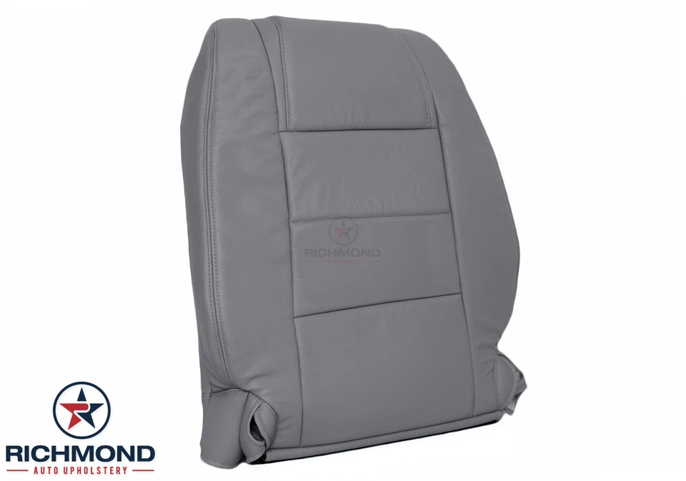 Ford Mustang V6 2006 2007 2008 - Cubiertas de asiento de cuero completas del lado del conductor gris Foto 4 de 4