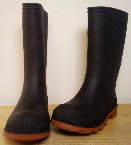 NWT Wonder Nation Toddler Chore Rain Boots Black Size 11-12