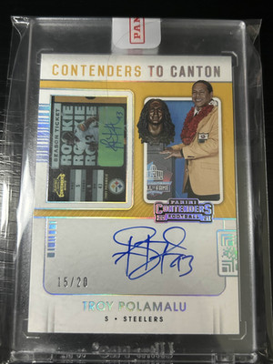 Troy Polamalu 2021 Contenders #CCA-TPO Contenders To Canton Auto /20 Steelers