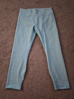 Fabletics Women's Light Blue Cross High Waisted Powehold Leggings Size XL NWOT!