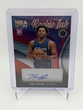 2023-24 Panini Nba Hoops Premium Stock - Rookie Ink Kobe Brown #RI-BRW...