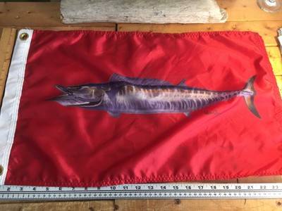TAYLOR USA MADE CAREY CHEN BIG GAME FISH FLAGS (4)   14'' X 24'' NEW OTHER UNFLOWN
