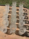 18 Pcs Vintage Crystal Anchor And Hocking Wexford Clear Glasses 1970’s