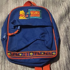 Vintage Disney Winnie the Pooh Mini Backpack Kid School Bag Blue Red