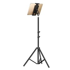 47.2" Tablet Floor Tripod Stand Adjustable Height For 7"-11" ipad iPhone Galaxy