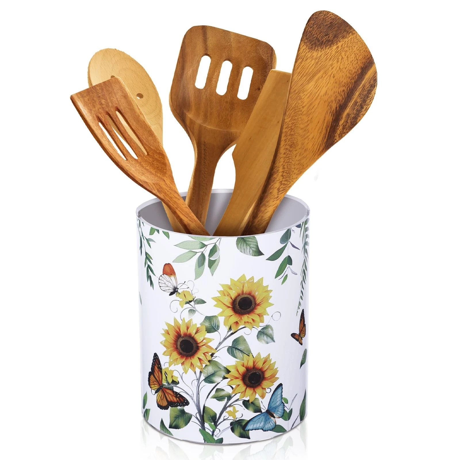 Kitchen Decorations Utensil Holder Acrylic Utensil Crock Spoon Kitchen Organi...