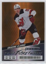 2024 Upper Deck Credentials Debut Ticket Access Orange 96/199 Graeme Clarke 1os2