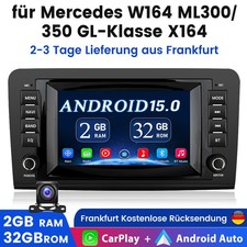 Android15 Autoradio F&uuml;r Mercedes Benz ML/GL Klasse W164 X164 Carplay GPS FM KAM+