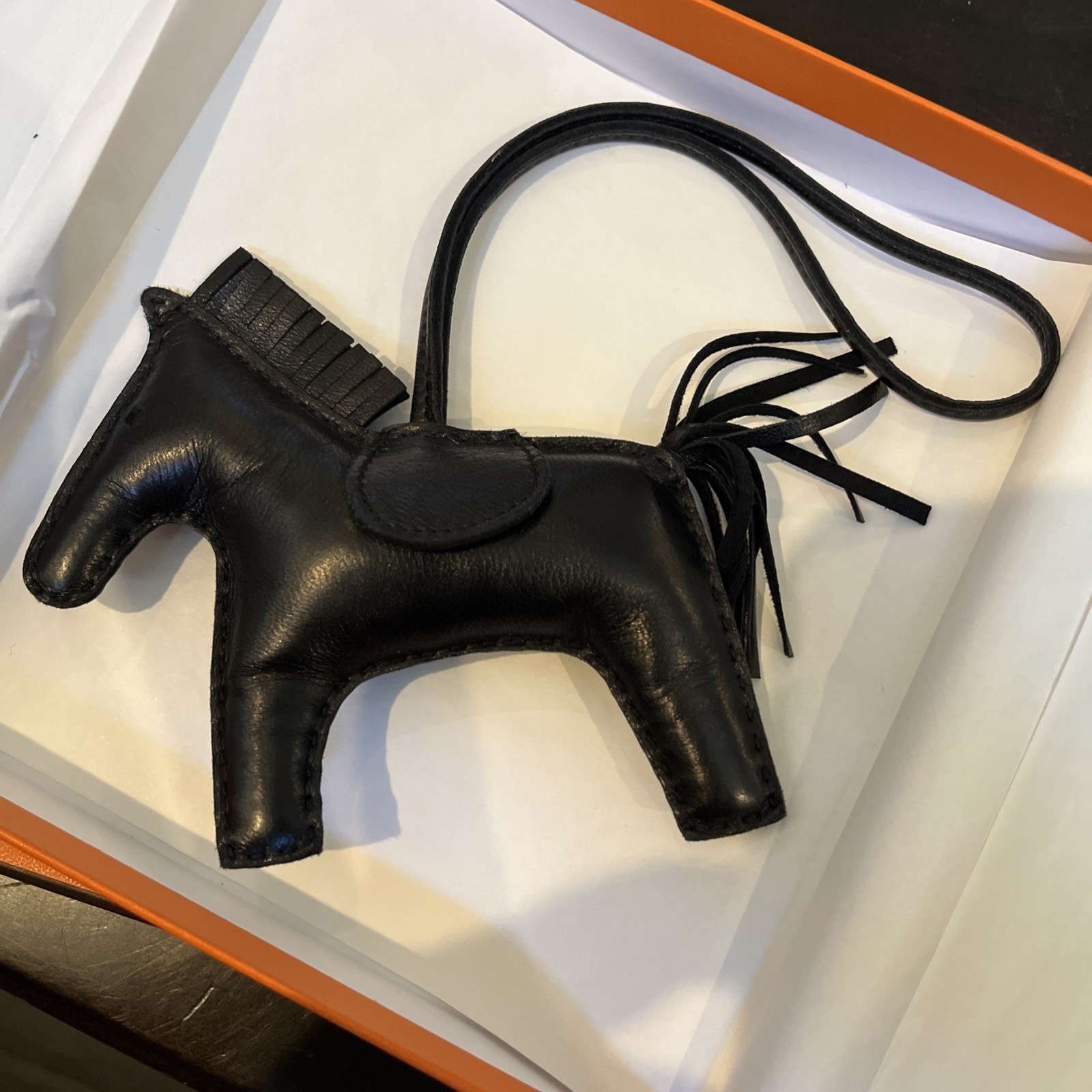 Hermès Rodeo MM Bag Charm - Noir