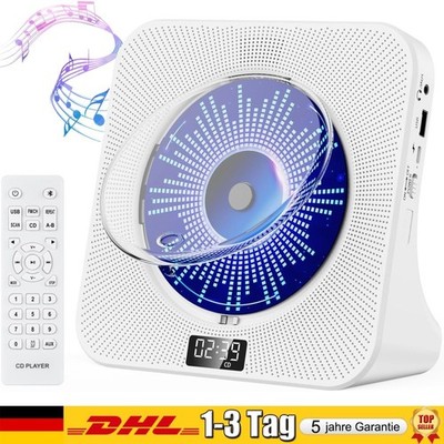 CD Player mit Bluetooth HiFi Boxen USB AUX FM Radio Display Fernbedienung