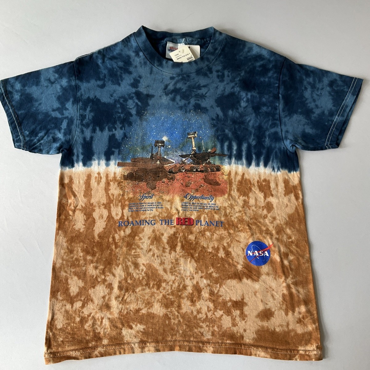 Vintage NASA Youth T-Shirt Roaming the Red Planet MARS Tie-Dye