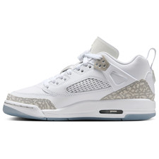 NIB Big Kid GS Nike Jordan Spizike Low FQ3950-103 White/Metallic Silver/Barely