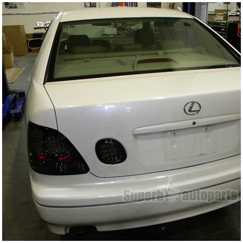 Fits 1998-2005 Lexus GS300 GS400 GS430 LED Tail Lights Smoke 4PC Left+Right