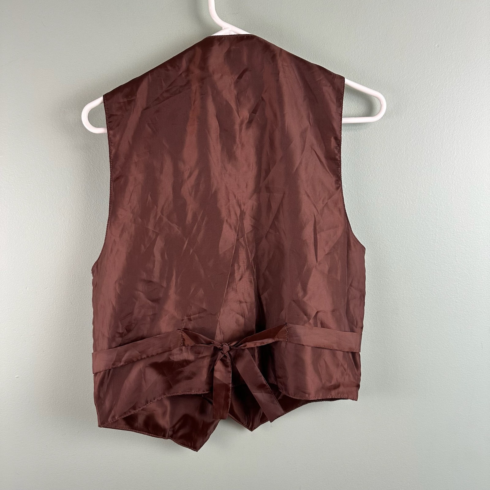 Idea Nuova Soft Leather Vest Women's M\L Brown Motorcycle Fringe Tassel Cowboy