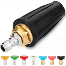 1/4 inch 4000 PSI High Pressure Turbine Nozzle Set 360° Rotating Turbo NEW