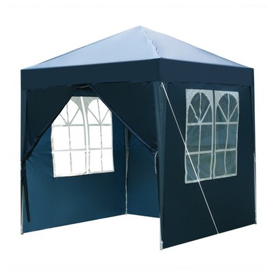 2 x 2m Two Doors & Two Windows Practical Waterproof Right-Angle Folding Tent Blu