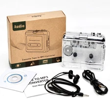 Cassette Player Portable Tape Recorder to Mp3 Full Transparent Shell USB Cassett