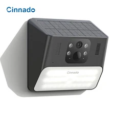 Cinnado 3MP Solar Security Camera Outdoor Camera Wireless WiFi Human Detection