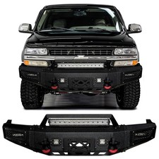 Vijay For 1999-2002 Chevy Silverado 1500 Front Bumper With Winch Plate D-rings