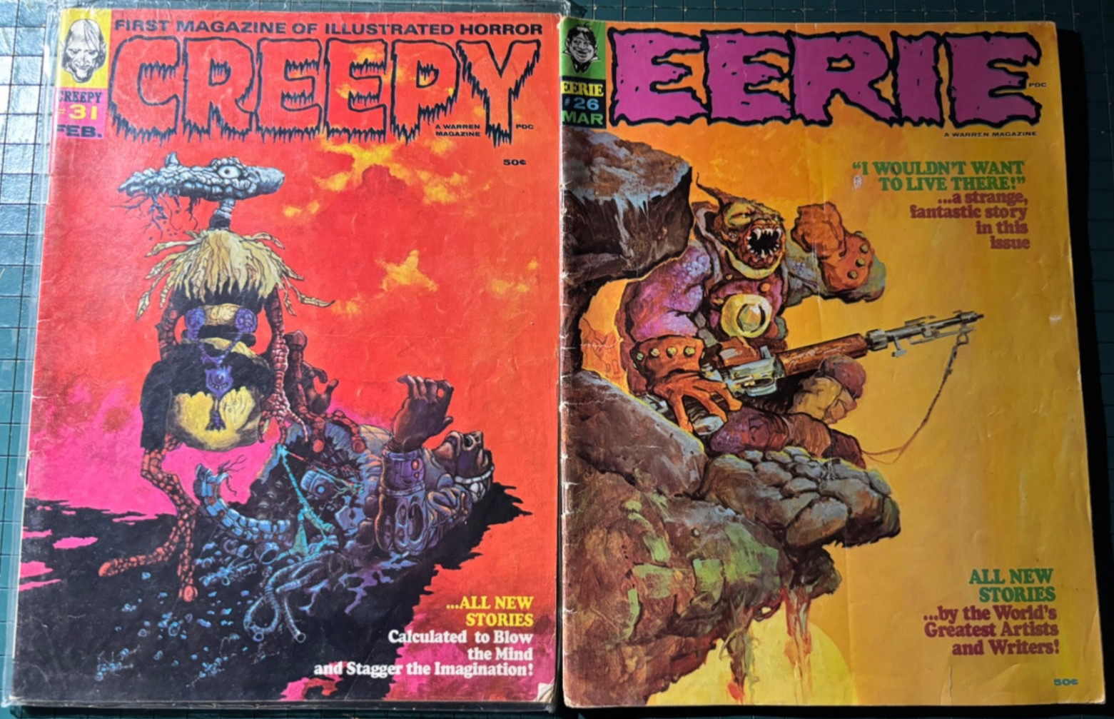 Creepy Magazine #31 & Eerie #26 - 2-Magazine Lot Vaughn Bode Todd Gogos Covers