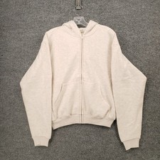 NEW Skims Hoodie Womens M Medium Beige Classic Zip Up Fleece Sweatshirt Oatmeal