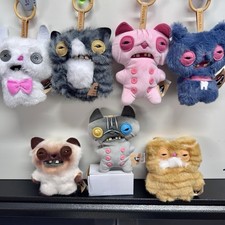 Complete Set 7/7 Fuggler Alley Cats Keyring Charms RARE 1/24 Opened Confirmed