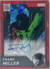 2025 Topps Chrome Marvel Sapphire Frank Miller Comic Artist Auto Red 4/5