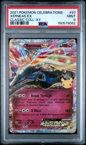 2021 POKEMON CELEBRATIONS CLASSIC COLLECTION #97 XERNEAS EX PSA 9