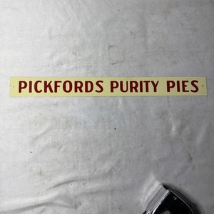 Pickford Purity Pies Tin Tacker Litho Sign 1930? Country Store Tin Advertising