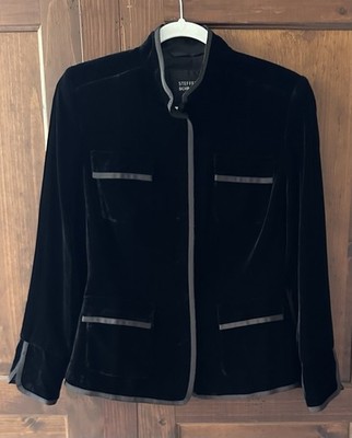Steffen Schraut Women s Viscose Velvet Fancy Jacket Size 36 Small Black