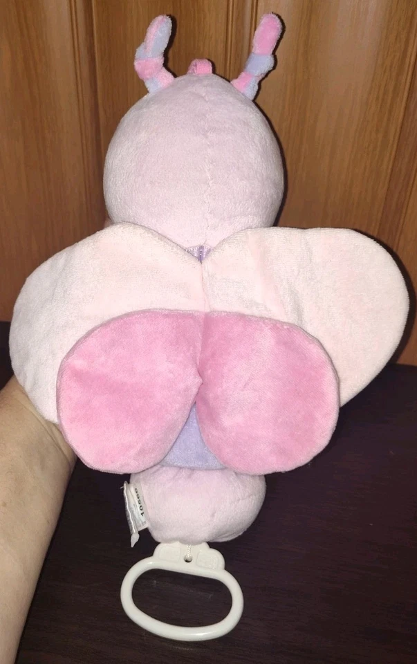 Carters Rosa Púrpura Mariposa Cuna Tirador Juguete Música Luces Niño de la Mía Arruga B Foto 2 de 4