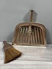 Vintage JV Reed Louisville Copper Color Metal Dust Pan Dustpan USA 