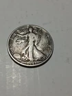 1943 No Mint Mark Walking Liberty Half Dollar VF 90% Silver A05