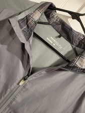 Nike Golf Dri-fit Windbreaker Full Zip Lightweight Jacket Grey Large