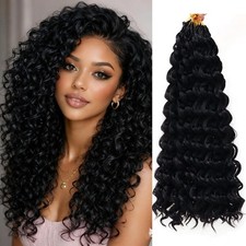 Pretwisted Boho Ocean Wave Crochet Hair 18Inch 8Packs Curly Crochet Hair