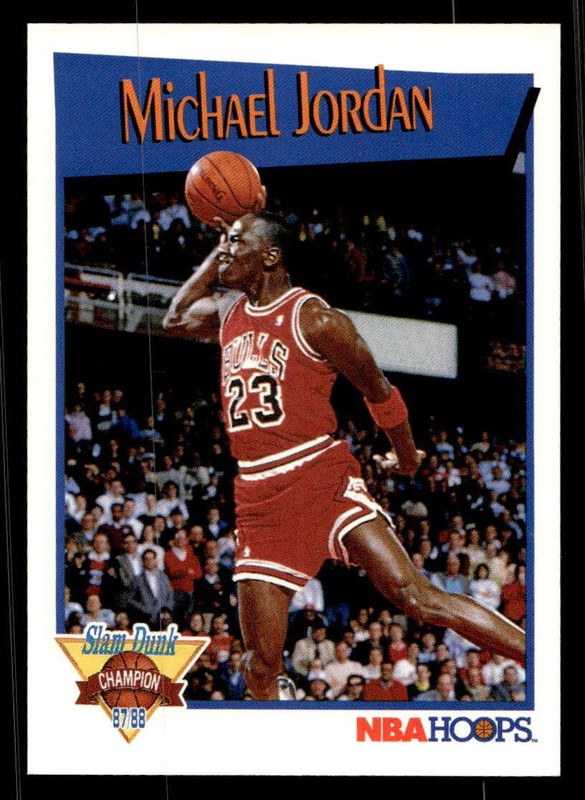 1991-92 Hoops #IV Michael Jordan Chicago Bulls Slam Dunk MINT