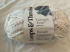NEW Loops & Threads Yarn - Carousel Twist - Color: CL03- 213Yds/5.3oz 1 skein