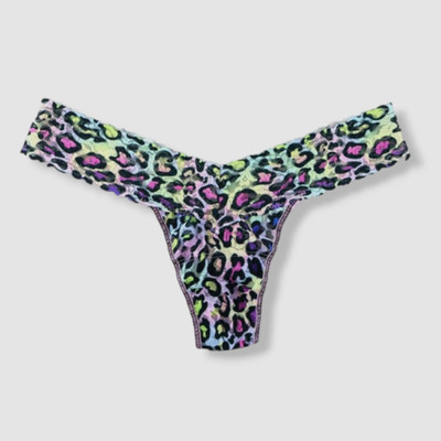 $27 Hanky Panky Womens Pink Disco Diva Lace Thong Panty Size OS(4-14)