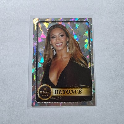 Beyonce ''Iconic'' #107 Silver Cracked Ice Foil - Panini 2025 Pop Stars! Aufkleber