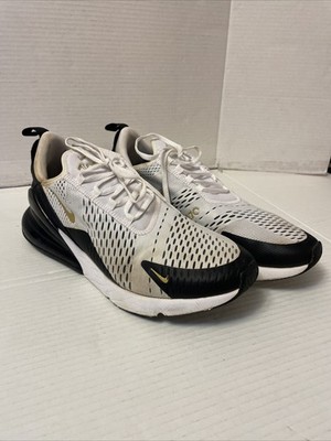 nike air max 270 mens black white gold