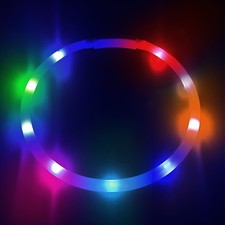 Image of USB Rechargeable LED Dog Pet Collar Flashing Luminous Safety Night Light Up