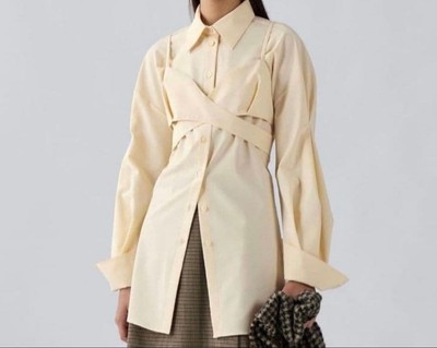 GU by rokh Beige Combination Shirt, Size S, Excellent Condition