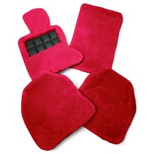 Red Lambswool floor mats fits Rolls Royce Ghost Wraith Cullinan Phantom Dawn