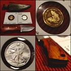 Bullion Blade Bundle: 1/10oz 999 SILVER | Mini Fixed Knife + Leather Sheath