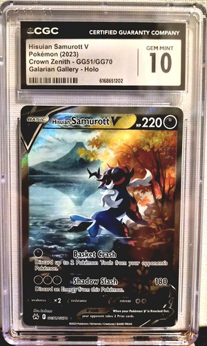 Hisuian Samurott V graded CGC 10 for sale on eBay