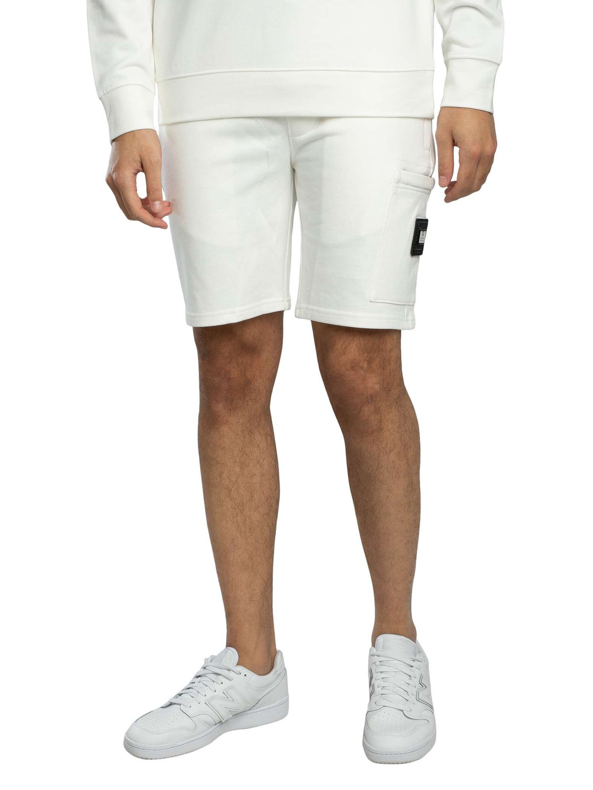 Weekend Offender Mens Hawkins Zip Pocket Sweat Shorts White 14290₽