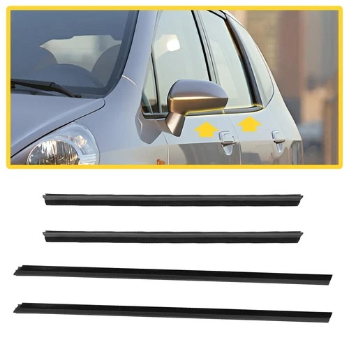 4pcs Door Belt Weather Strip Molding Seal For Honda Fit Jazz 2008-2013 V